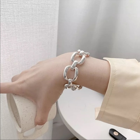 NEW Chunky 925 Sterling Silver Chain Link Bracelet - Picture 3 of 10